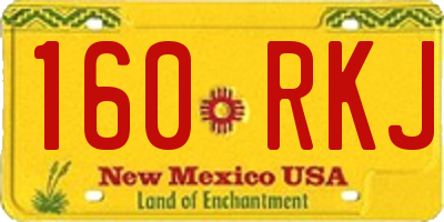 NM license plate 160RKJ