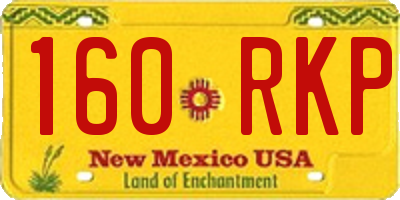 NM license plate 160RKP