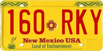 NM license plate 160RKY