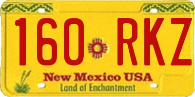 NM license plate 160RKZ