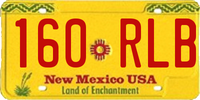 NM license plate 160RLB
