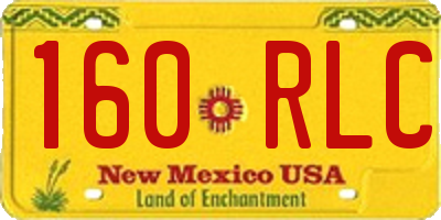 NM license plate 160RLC