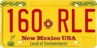 NM license plate 160RLE