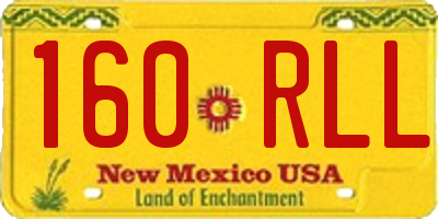 NM license plate 160RLL