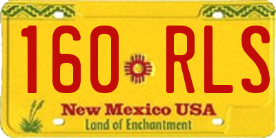 NM license plate 160RLS
