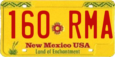NM license plate 160RMA
