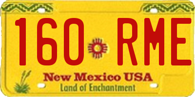 NM license plate 160RME