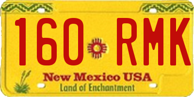 NM license plate 160RMK
