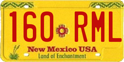 NM license plate 160RML