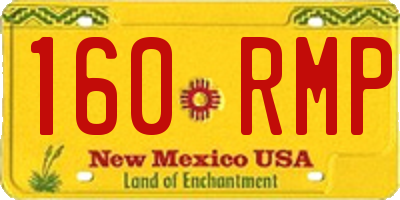 NM license plate 160RMP