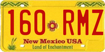 NM license plate 160RMZ