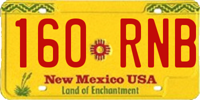 NM license plate 160RNB
