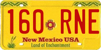 NM license plate 160RNE