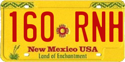 NM license plate 160RNH
