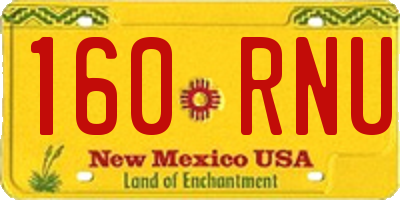 NM license plate 160RNU