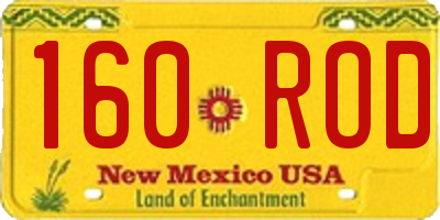 NM license plate 160ROD