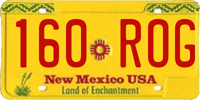 NM license plate 160ROG