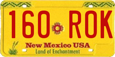 NM license plate 160ROK