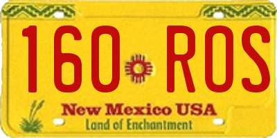 NM license plate 160ROS