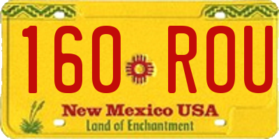 NM license plate 160ROU