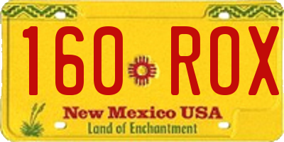 NM license plate 160ROX