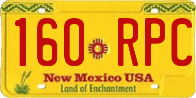NM license plate 160RPC