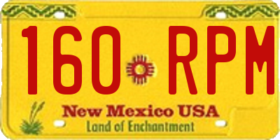 NM license plate 160RPM