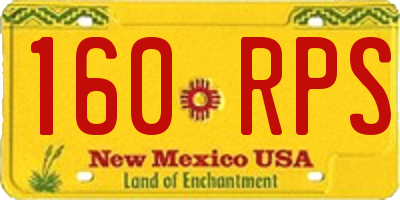 NM license plate 160RPS
