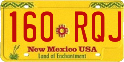 NM license plate 160RQJ