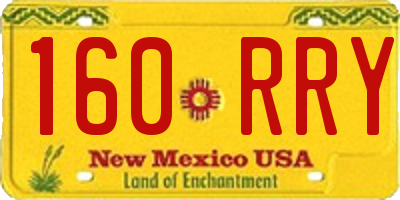 NM license plate 160RRY