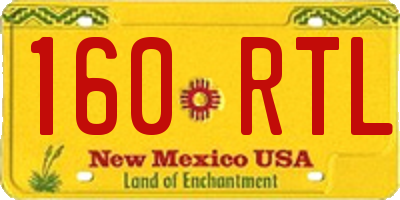 NM license plate 160RTL