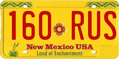 NM license plate 160RUS