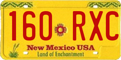 NM license plate 160RXC