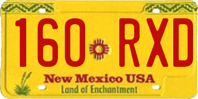 NM license plate 160RXD