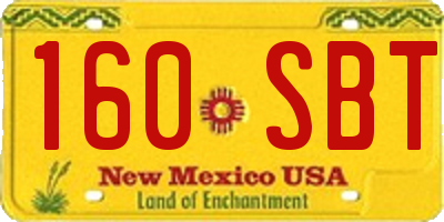NM license plate 160SBT