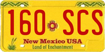 NM license plate 160SCS