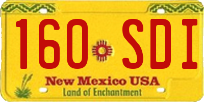 NM license plate 160SDI