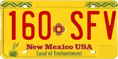 NM license plate 160SFV