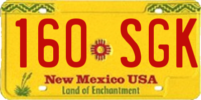 NM license plate 160SGK