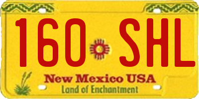 NM license plate 160SHL