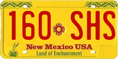 NM license plate 160SHS