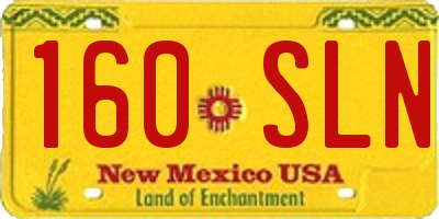 NM license plate 160SLN