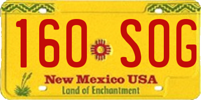 NM license plate 160SOG