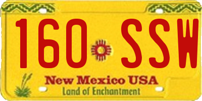 NM license plate 160SSW