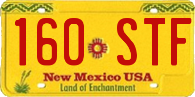 NM license plate 160STF