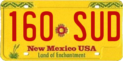 NM license plate 160SUD