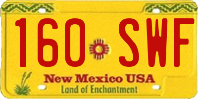 NM license plate 160SWF
