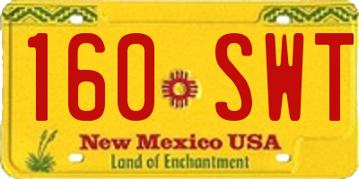 NM license plate 160SWT