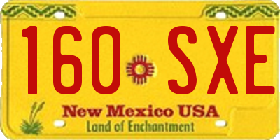 NM license plate 160SXE