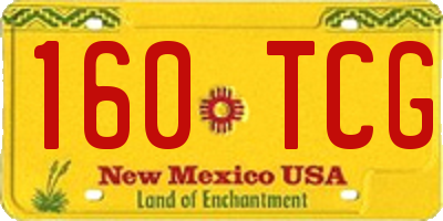 NM license plate 160TCG